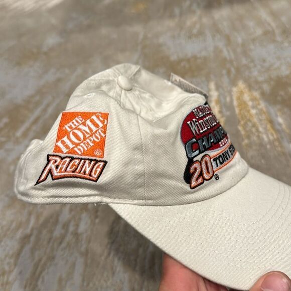 NASCAR 2002 Winston Cup Champion Tony Stewart Cap Hat by Chase EMBROIDERED Khaki - Picture 3 of 5